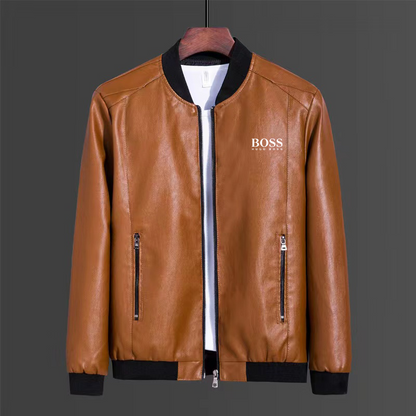 Veste en cuir Hugo Boss 2025