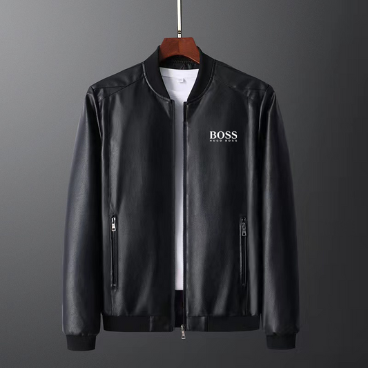 Veste en cuir Hugo Boss 2025